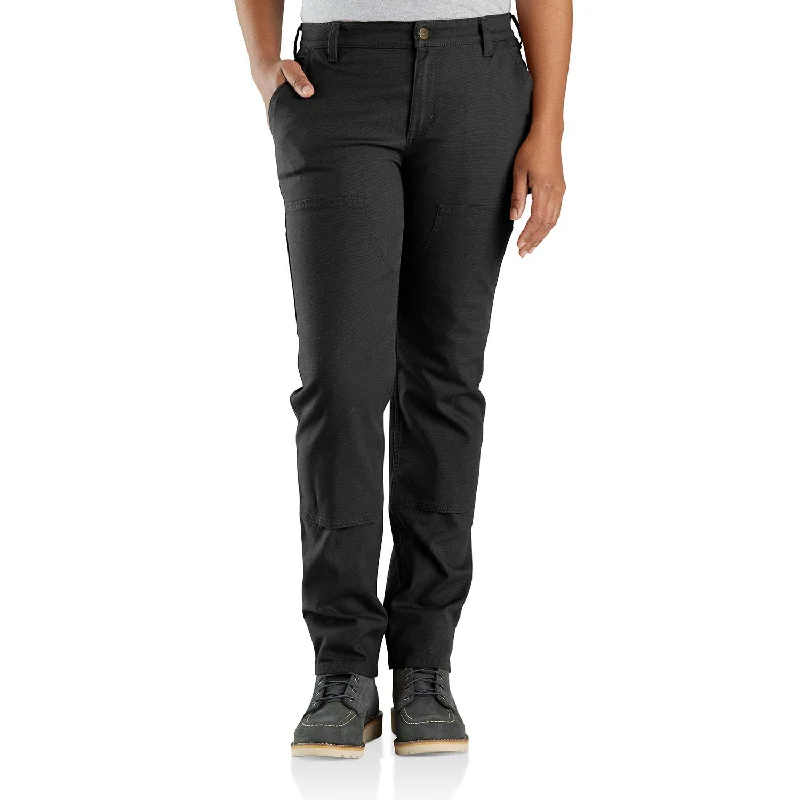 Women's Plus-Size Outfit Carhartt Women's Rugged Flex® Double-Front Canvas Pant_Black