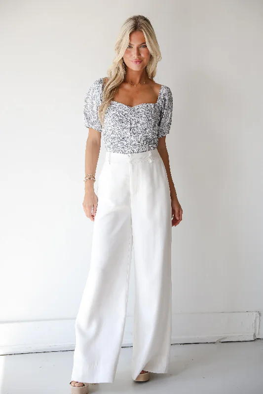 Classic Women's Apparel FINAL SALE - Lasting Cuteness White Trouser Pants