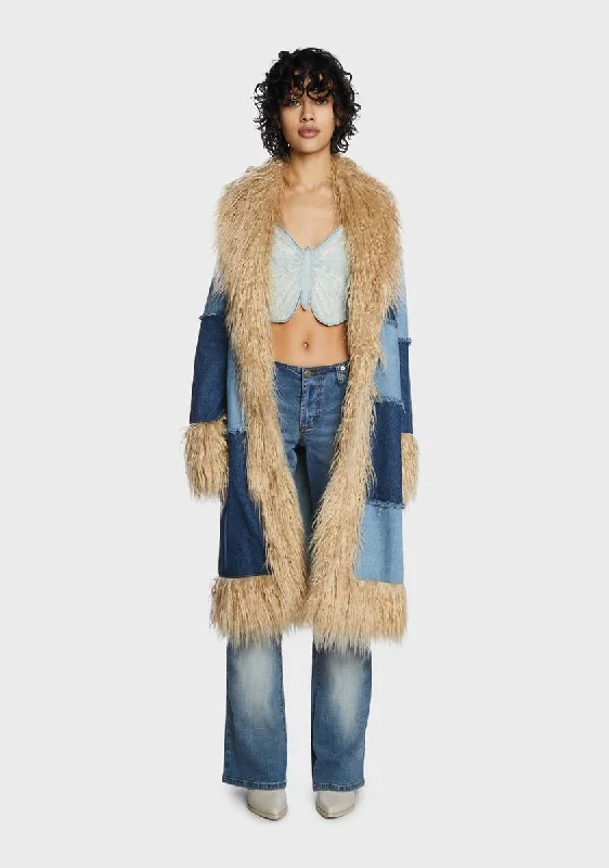 Women's Resort Attire Vagabond Faux Fur Jacket