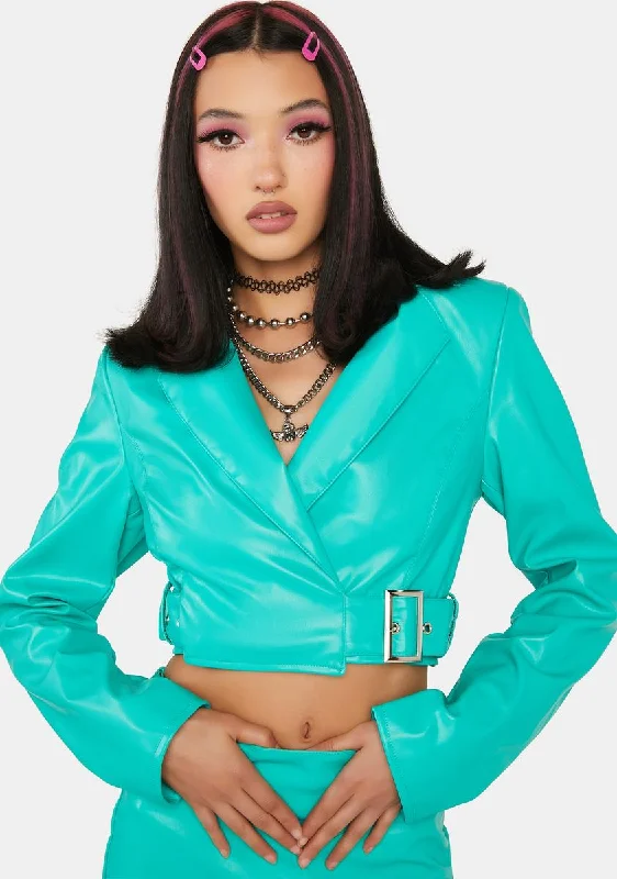 Stylish Women's Attire Jade The Devil's Reject Cropped Blazer