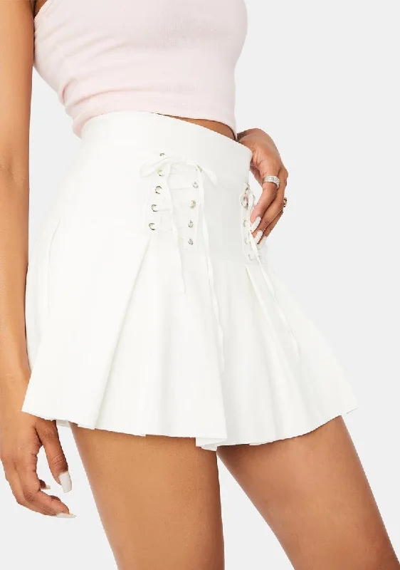 Women's Elegant Evening Outfit Pure Modern School Girl Pleated Skort