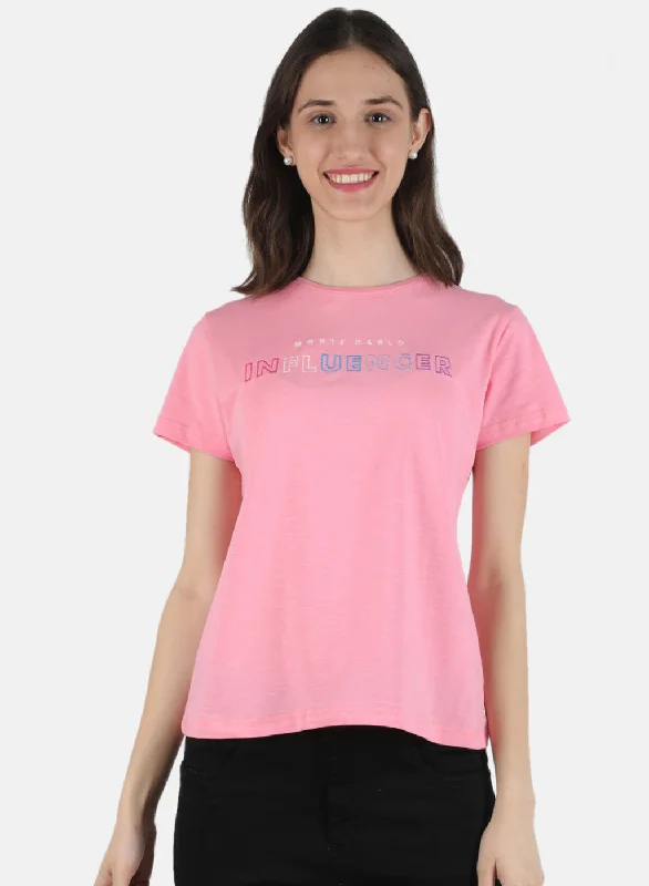 Women's Outdoor Attire Women Pink Embroidered Top