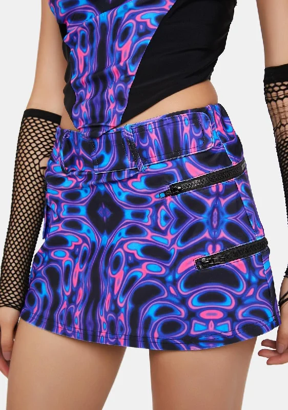 Women's Clothing Sets Psychedelic Mind Mini Skirt