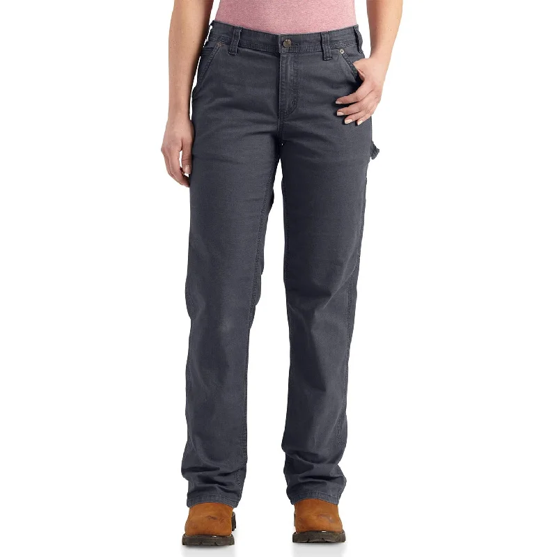 Women's Elegant Formal Outfit Carhartt Women's Rugged Flex® Loose Fit Crawford Pant_Coal