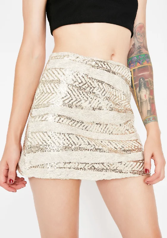 Women's Clothing Apparel Glamazon Sequin Mini Skirt