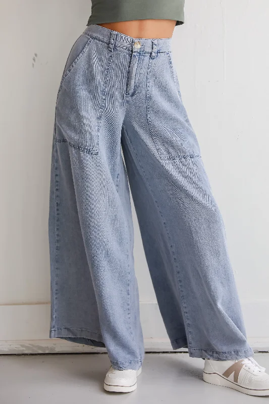 Affordable Luxury Women's Garments Trendsetting Option Denim Wide Leg Pants