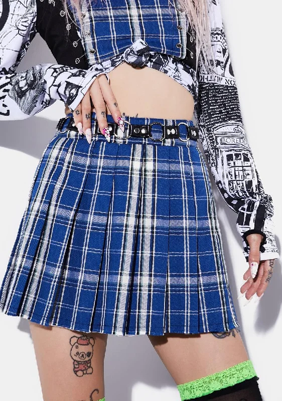 Women's Holiday Clothes Idol Generation Plaid Pleated Skirt