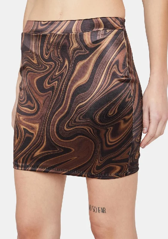 Stylish Women's Garments Little Pick Me Up Satin Mini Skirt