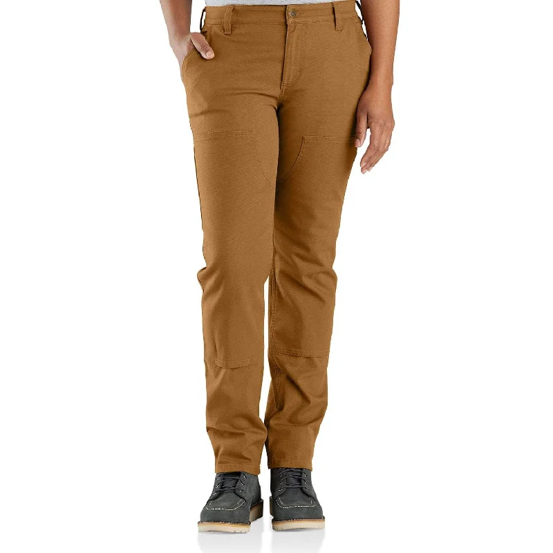 Women's Night-Out Outfit Carhartt Women's Rugged Flex® Double-Front Canvas Pant_Carhartt Brown