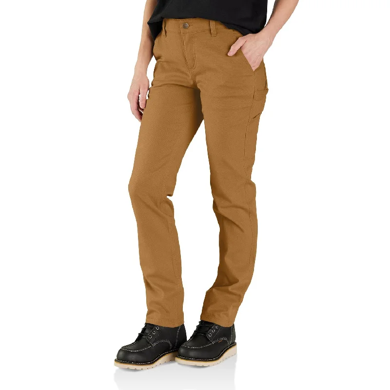 Women's Garments Carhartt Women's Rugged Flex® Relaxed Fit Canvas Work Pant_Carhartt Brown