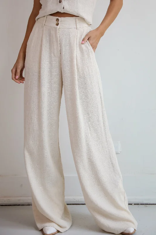 Vintage-Inspired Garments FINAL SALE - Sophisticated Era Linen Pants