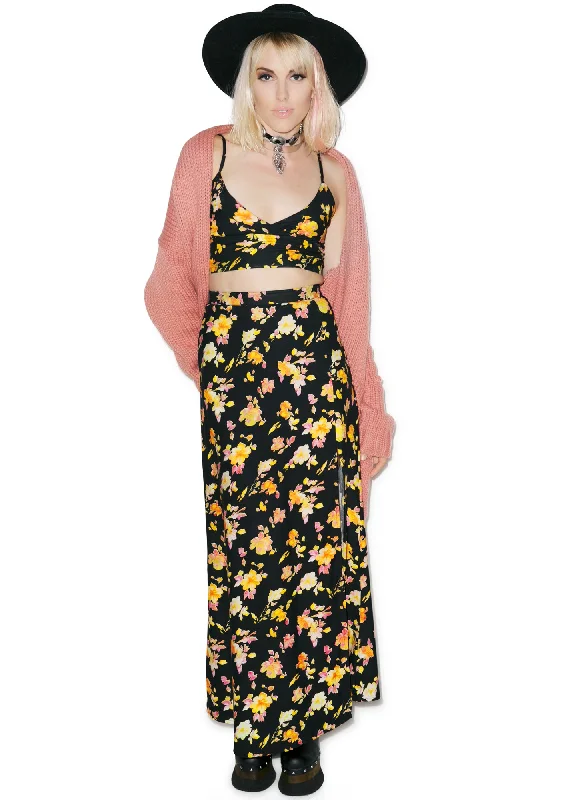 Women's Clothing For Holiday Travel Floral Marla Maxi Skirt