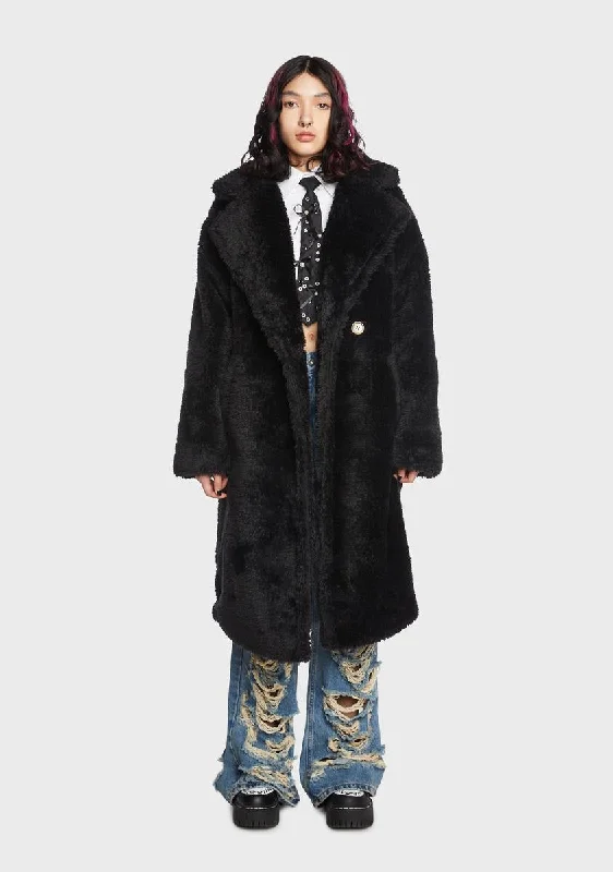 Women's Transitional Outfit Nearly Famous Faux Fur Coat