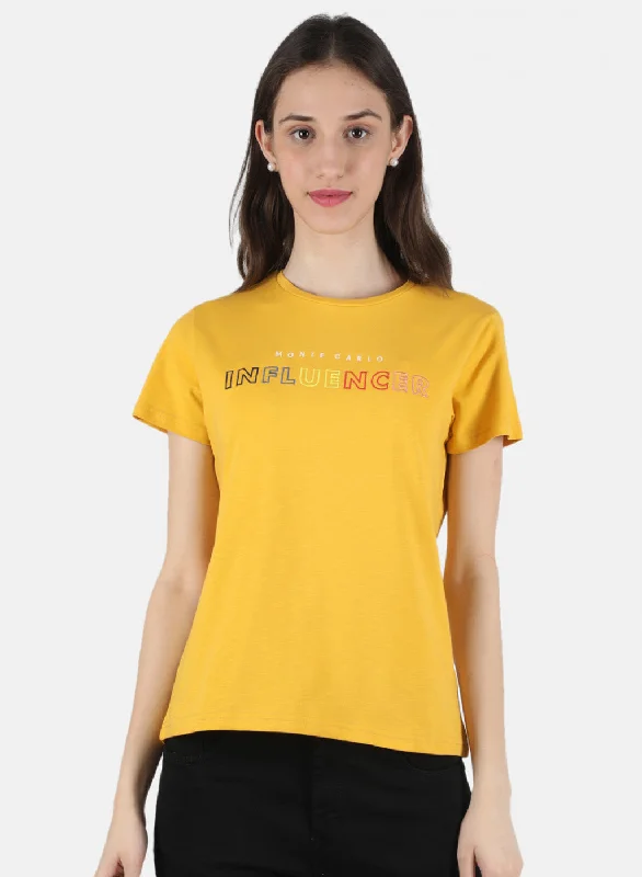 Women's Vintage-Inspired Outfit Women Mustard Embroidered Top