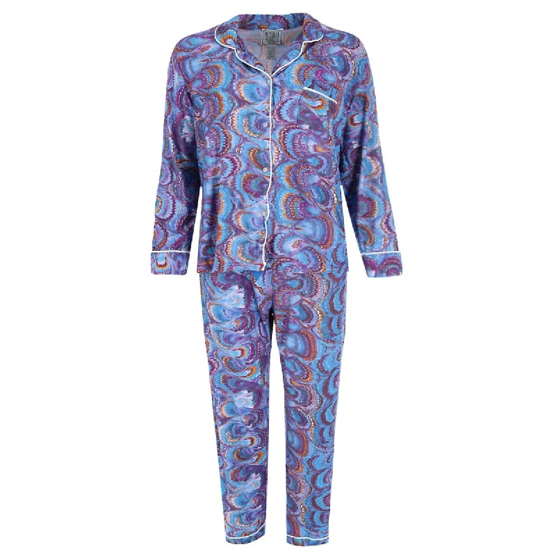 Women's Holiday Outfit Women's Peacock Swirl Pajama Set