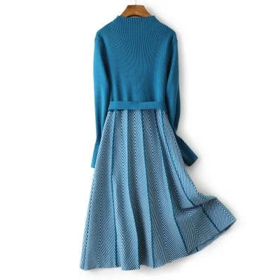 Casual Chic Clothing For Women One Size Fits Most Jacquard Knit Maxi Sweater Dress