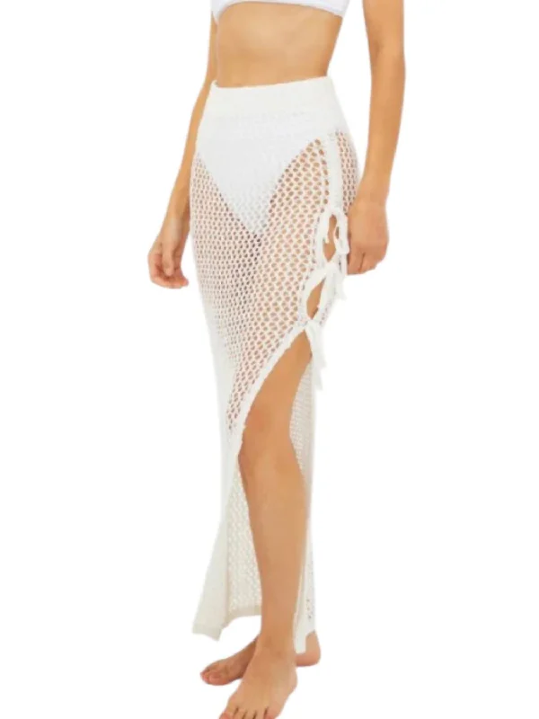 Women's Formal Apparel Deborah Skirt In White