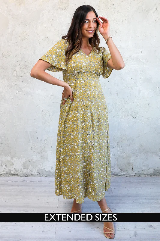 Women's Date Night Outfit The Rhodes Maxi Dress in Dandelion FINAL SALE