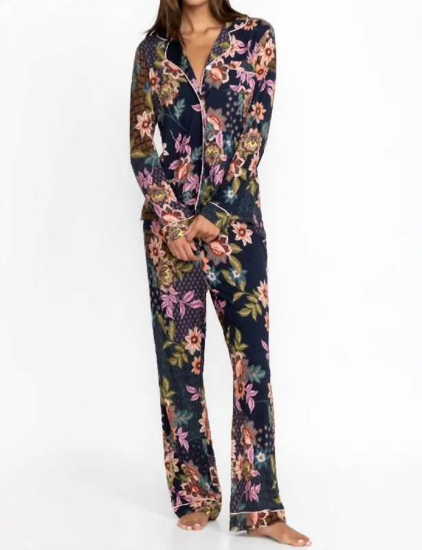 Women's Clothes And Apparel Sets Carly Pajama Set In Delfino