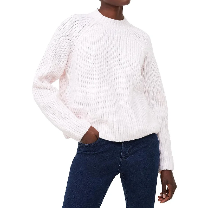 Elegant Women's Evening Garments Womens Crewneck Open Stitch Pullover Sweater