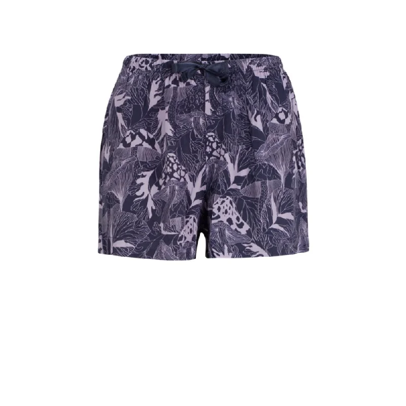 Women's Elegant Evening Outfit Satin pajama shorts in a seasonal print