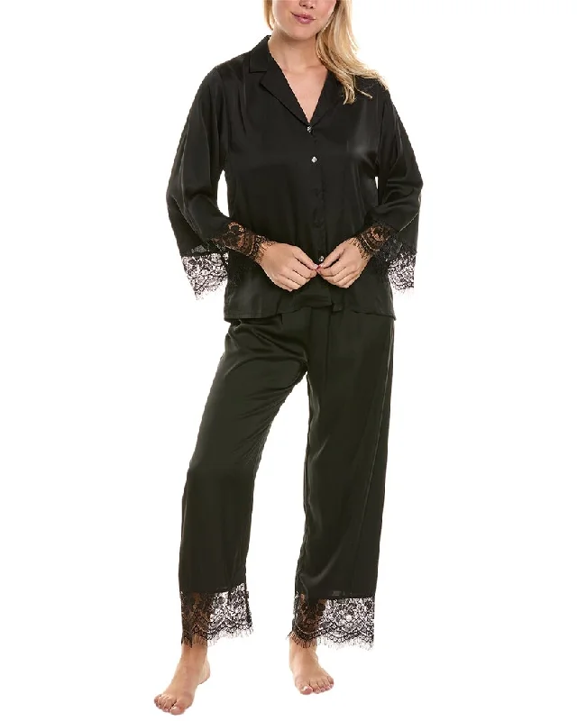 Vintage-Inspired Women's Clothes ANNA KAY 2pc Pajama Pant Set