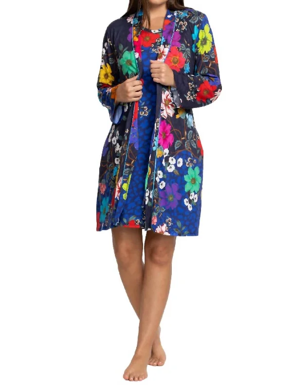 Women's Sports Apparel Archimal Sleep Robe In Blue Multi