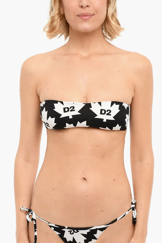 Women's Casual Garments Dsquared2 Bikini Bandeau Bra with Monogram Print