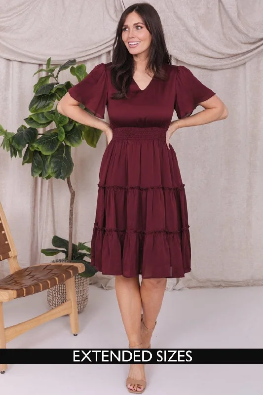 Affordable Women's Garments The Sophia Midi Dress in Zinfandel FINAL SALE