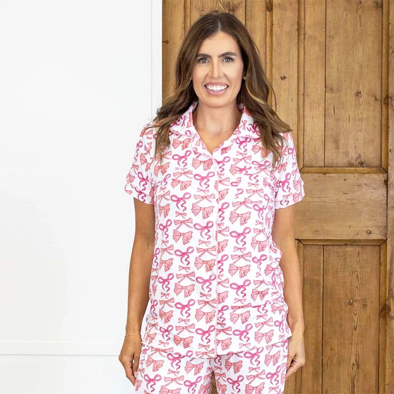 Women's Garments Women's Sutton Bow Pajama Shirt