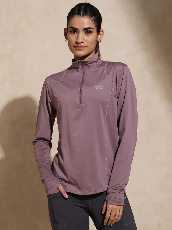 Women's Elegant Evening Attire Women's Ath Runner Zip Neck Nirvana