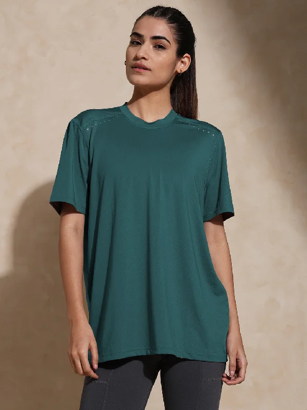 Classic Women's Clothing Styles Boyfriend Traq Dry Tee Teal