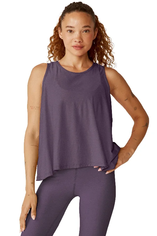 Women's Chic Outerwear Outfit Flutter Tank - Purple Haze