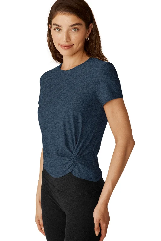 Women's Festive Attire For A Spin Tee - Navy