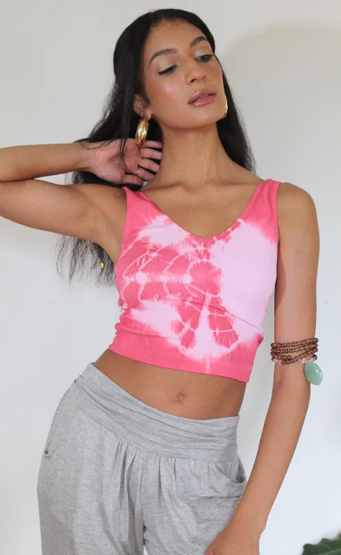 Women's Transitional Outfit Roseate Chakra Tie Dye Crop Top