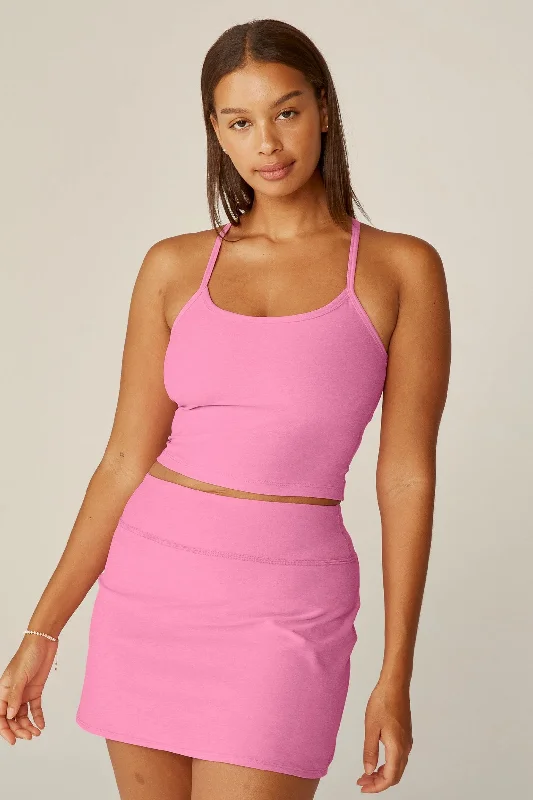 Affordable Trendy Clothes For Women Slim Racerback Tank - Pink Bloom