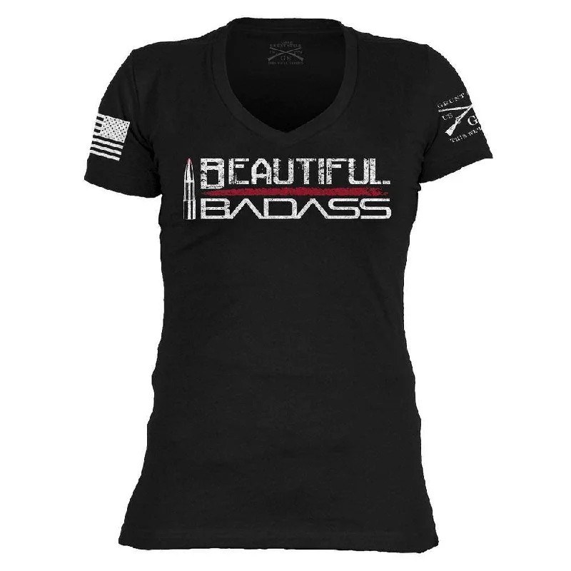 Women's Weekend Outfit Women's Beautiful Badass V-Neck - Black