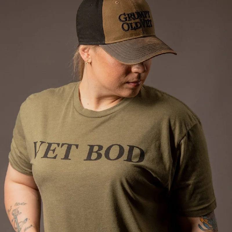 Women's Resort Garments Women's Vet Bod Boyfriend Fit T-Shirt - Military Green