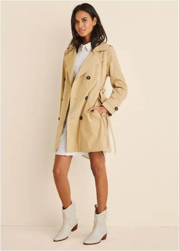 Women's Sporty Clothes The Perfect Trench Coat - Gold